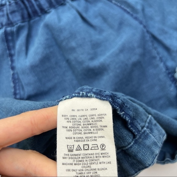 Anthropologie Hei Hei High Plains Chambray Anorak Open Front Jacket - Picture 5 of 6